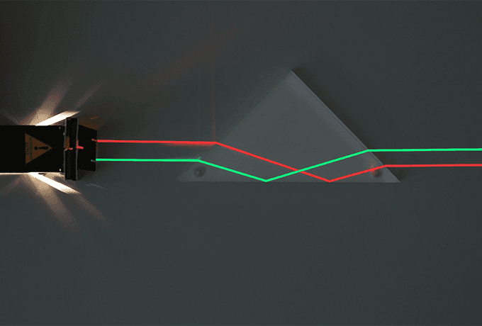 Принцип действия оборотной призмы